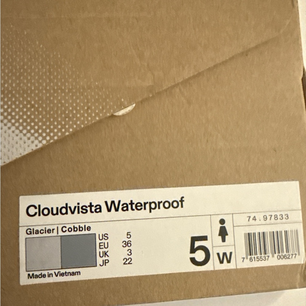 On Running Cloudvista waterproof Athletic Shoes Blue and Gray Size 5 Wide NWT - Picture 4 of 5
